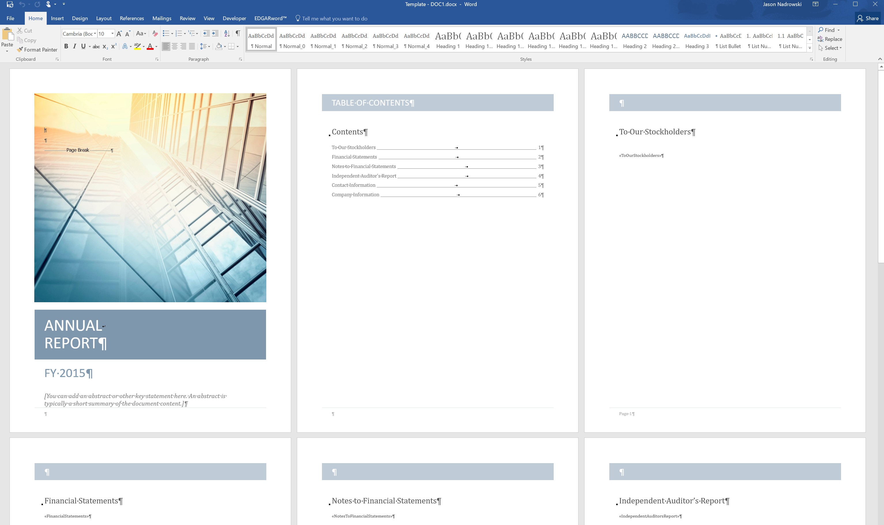 Help Examples Basics Word Templates